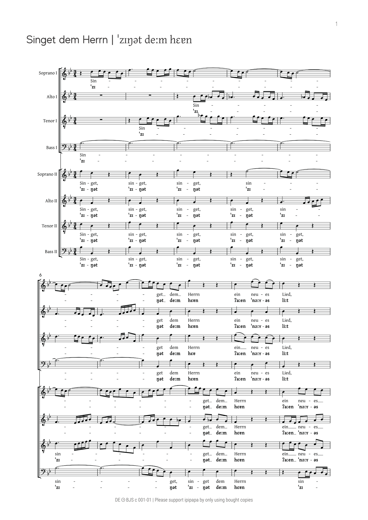 Singet dem Herrn ein neues Lied (BWV 225)