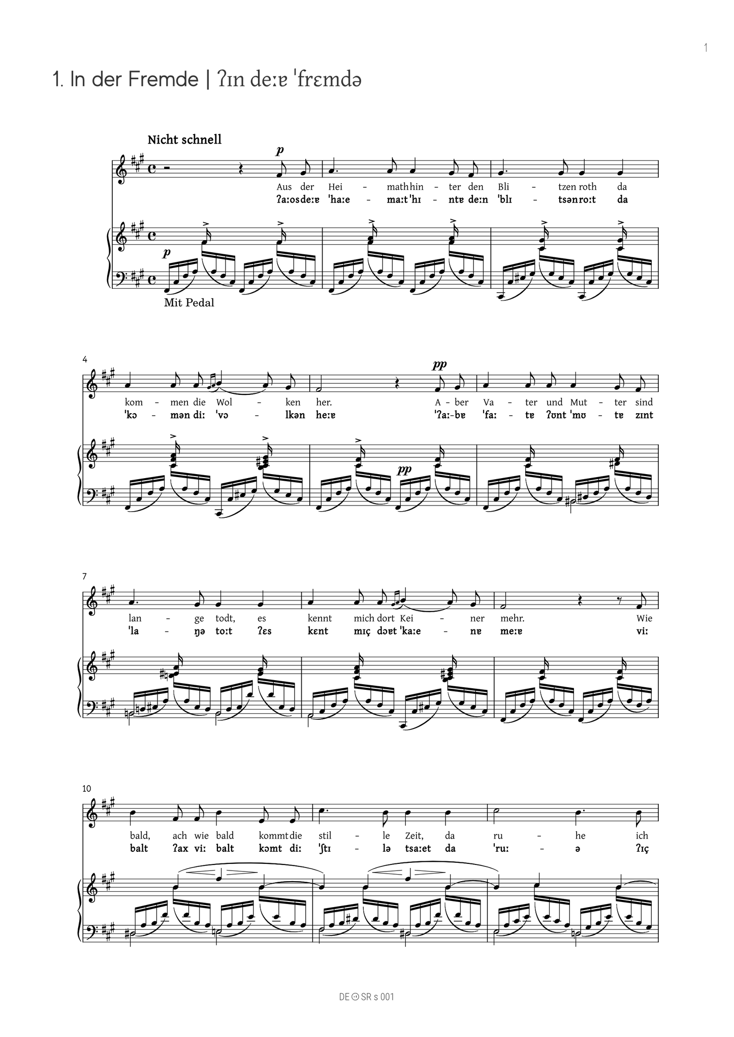 Liederzyklus, op. 39 (Hohe Stimme)